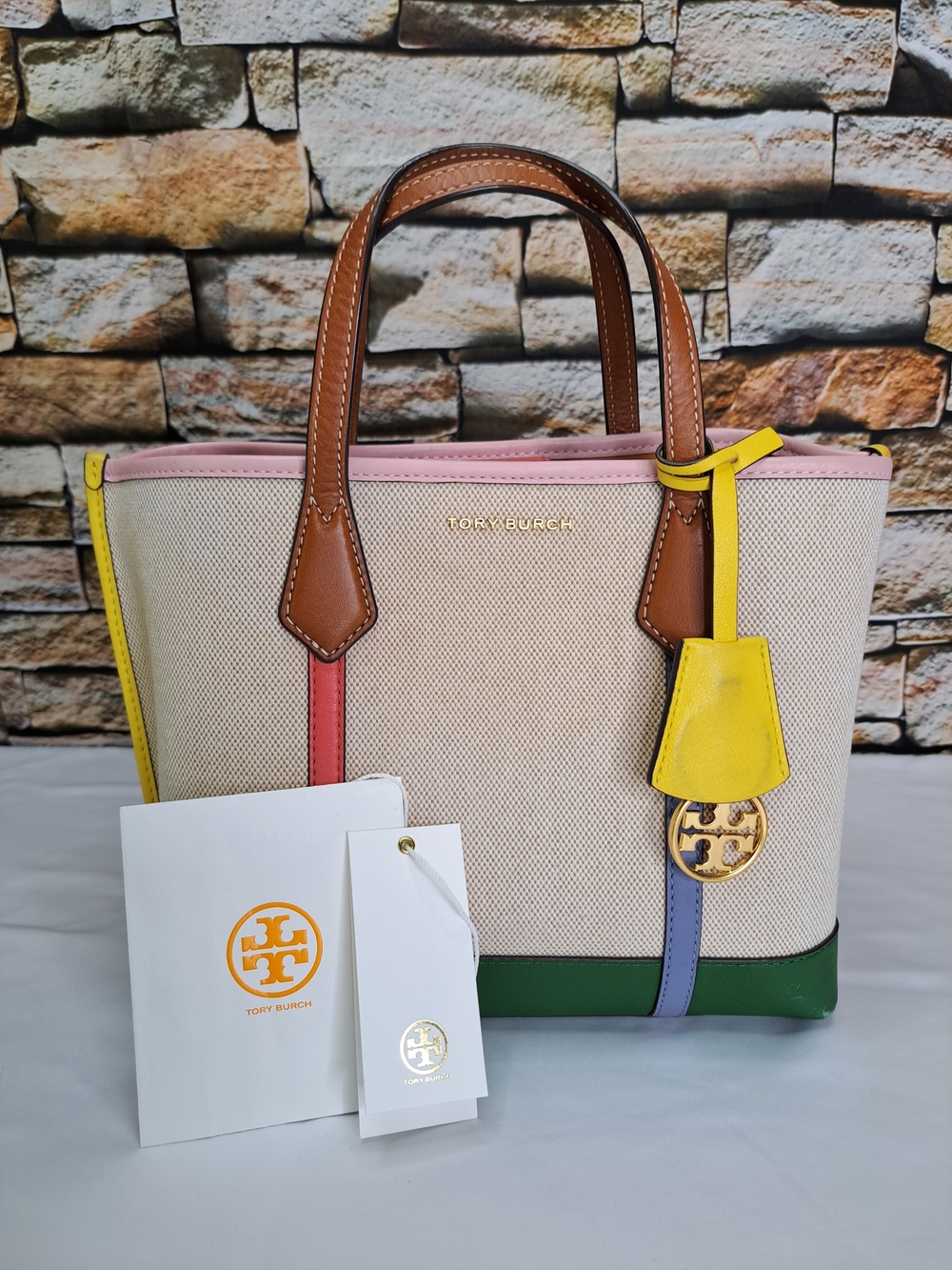 TORY BURCH 'PERRY' CANVAS TOTE BAG
